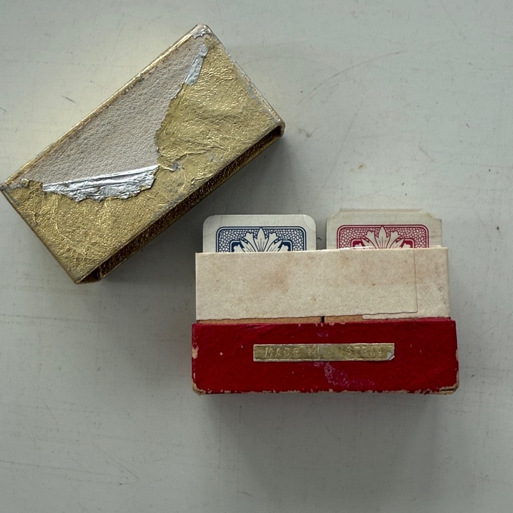 Vintage Ferdinand Piatnick & Sons of Vienna Mini Deck of Boxed Playing Cards